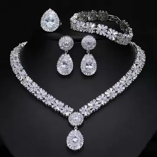 Crystal White Necklace Set